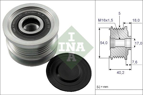 SCHAEFFLER INA 535 0143 10 Alternator freewheel clutch