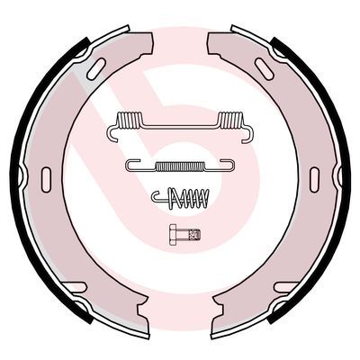BREMBO S 50 507 Brake shoe set, parking brake