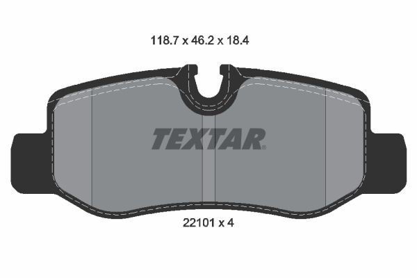 TEXTAR 2210101 Brake pad set, disc brake