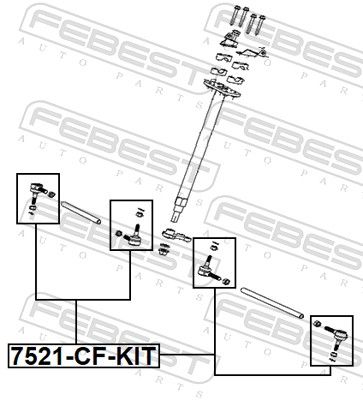 Repair Kit, tie rod end-1