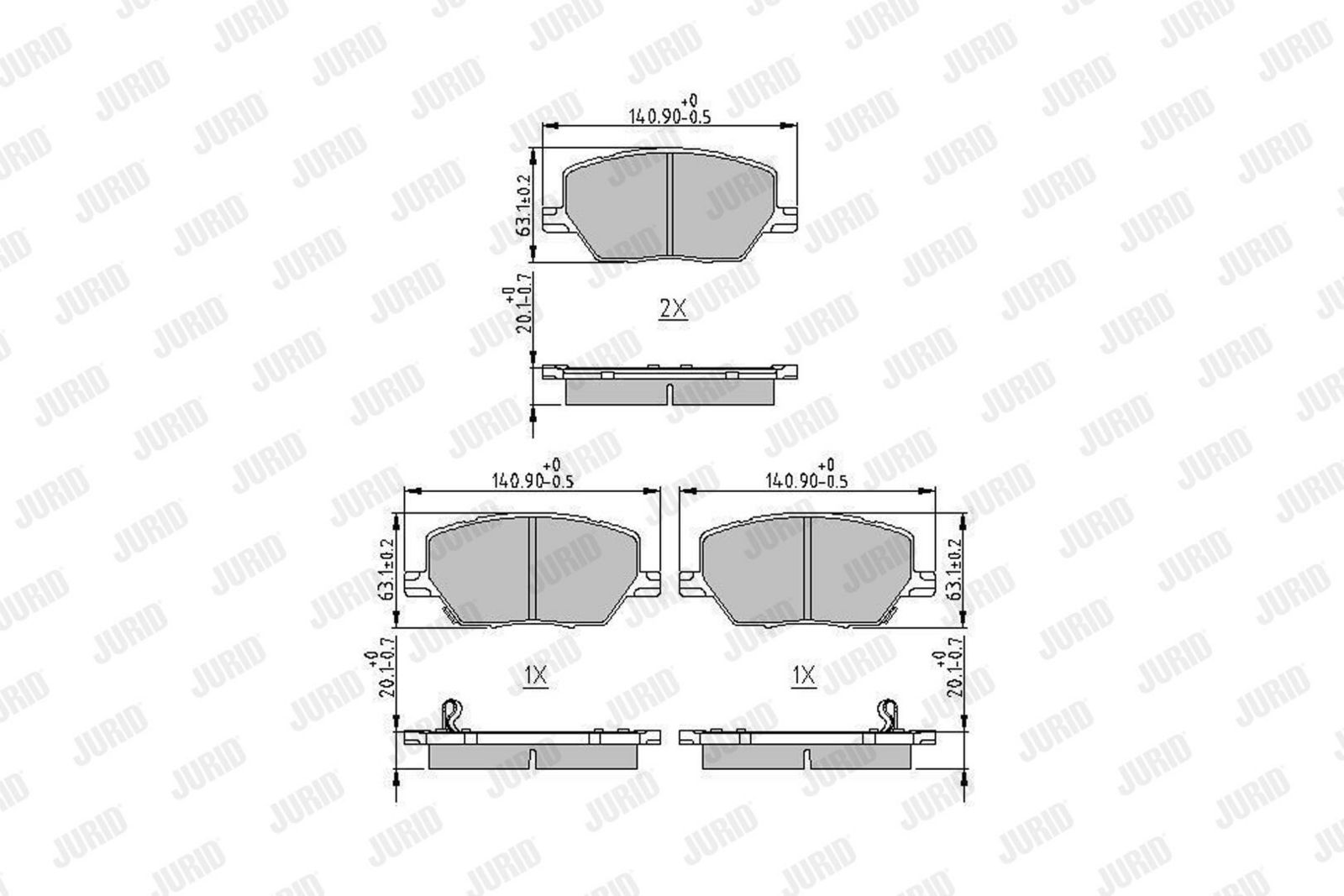 Brake Pad Set, disc brake-1