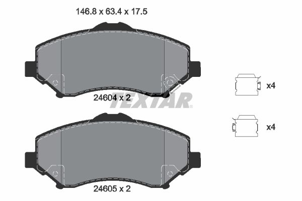 TEXTAR 2460402 Brake pad set, disc brake