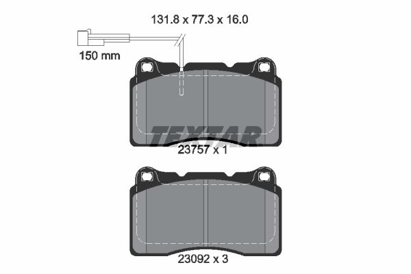 TEXTAR 2375701 Brake pad set, disc brake