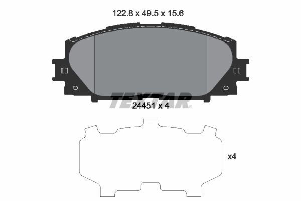 TEXTAR 2445101 Brake pad set, disc brake