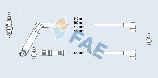 FAE 85570 Ignition cable kit