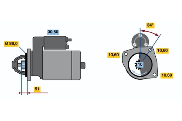 BOSCH 0 986 011 380 Starter