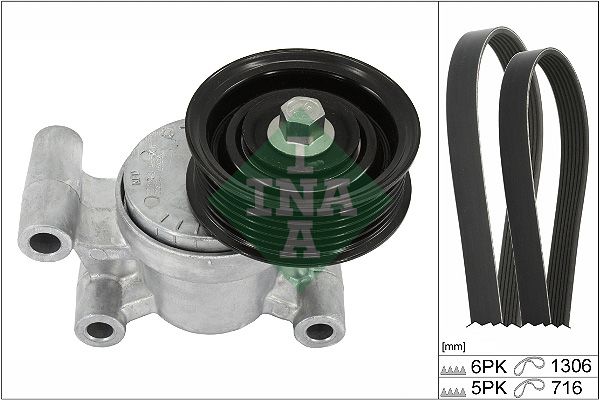 SCHAEFFLER INA 529 0381 10 V-ribbed belt set