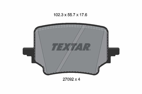 TEXTAR 2709201 Brake pad set, disc brake