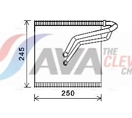 AVA CLEVER CHOICE VNV387 Evaporator, air conditioning
