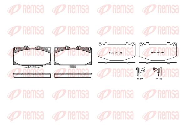 REMSA 0599.12 Brake pad set, disc brake