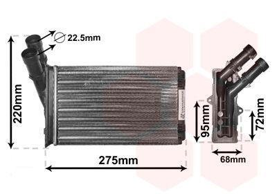 VAN WEZEL 09006055 Heat exchanger, interior heating