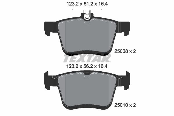 TEXTAR 2500801 Brake pad set, disc brake