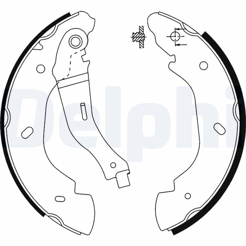 DELPHI LS1915 Brake shoe set