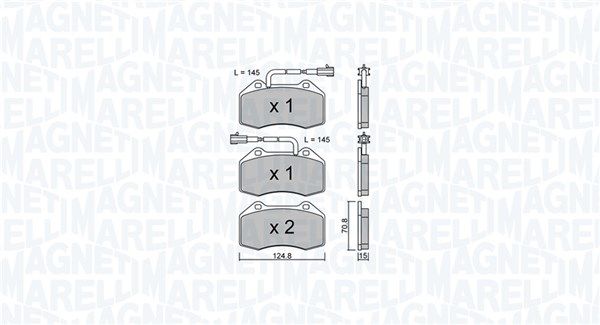 MAGNETI MARELLI 363916061157 Brake pad set, disc brake
