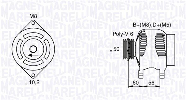 MAGNETI MARELLI 063533479010 Alternator