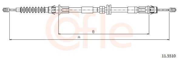 COFLE 11.5510 Cable pull, parking brake