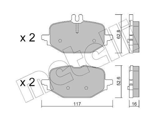 METELLI 22-1359-0 Brake pad set, disc brake