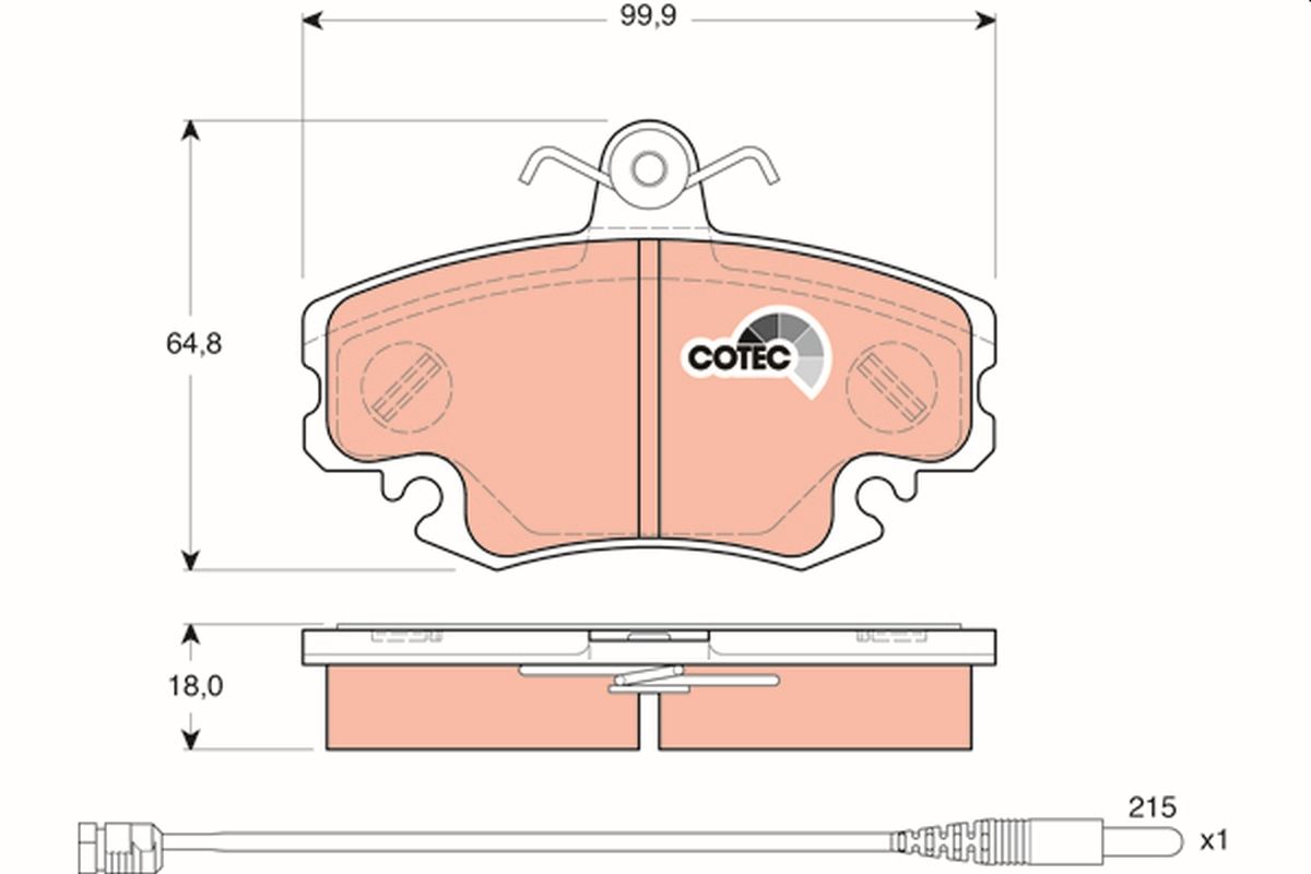 TRW GDB1465 Brake pad set, disc brake