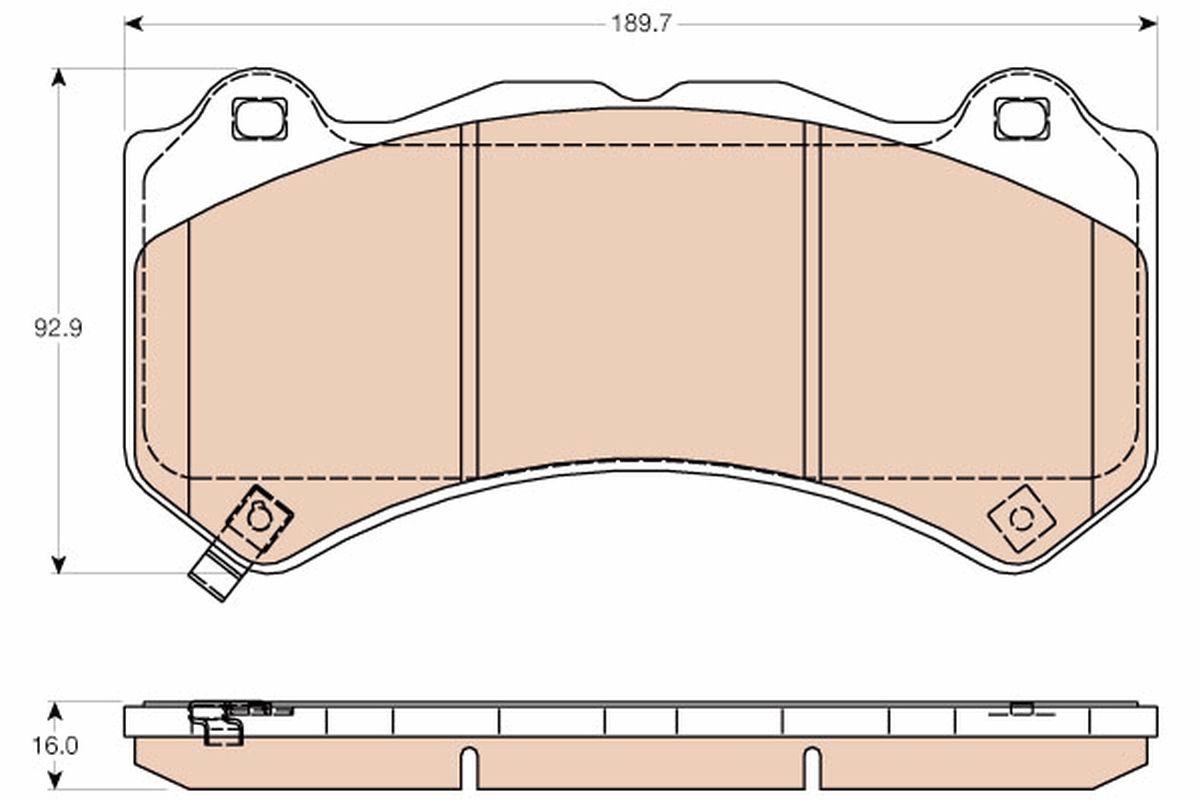 TRW GDB4450 Brake pad set, disc brake
