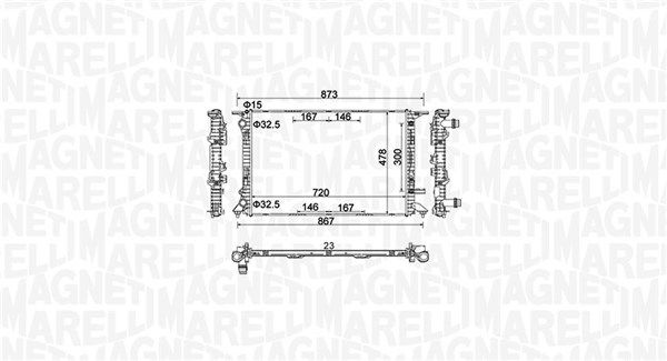 MAGNETI MARELLI 350213152100 Radiator, engine cooling