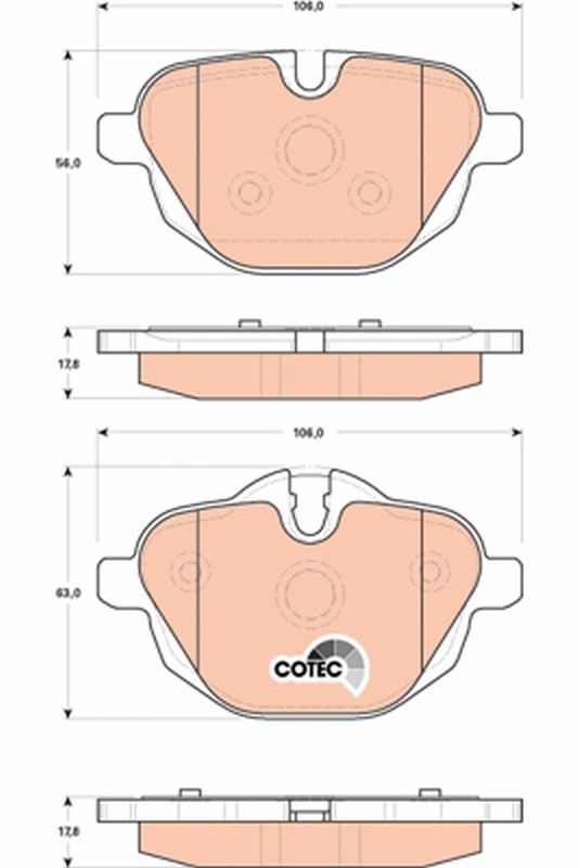 TRW GDB1840 Brake pad set, disc brake