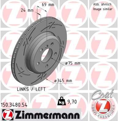 ZIMMERMANN 150.3480.54 Brake disc