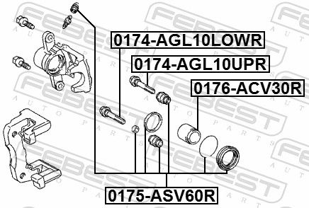 Guide Bolt, brake caliper-1