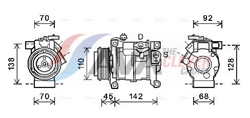 AVA CLEVER CHOICE CRAK128 Compressor, air conditioning