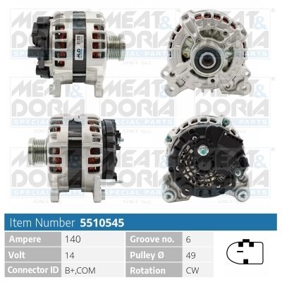 MEAT & DORIA 5510545 Alternator