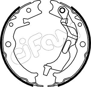 CIFAM 153-052 Brake shoe set, parking brake