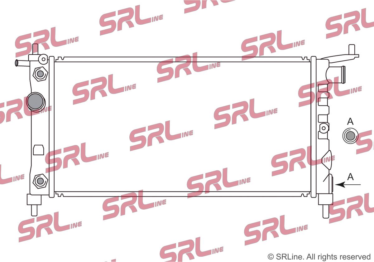 SRLINE 555508B8 Radiator, engine cooling