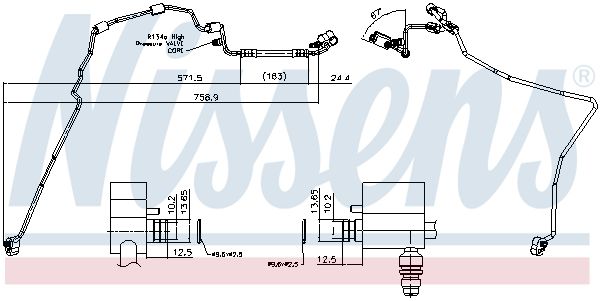NISSENS 841931 High-pressure line, air conditioning