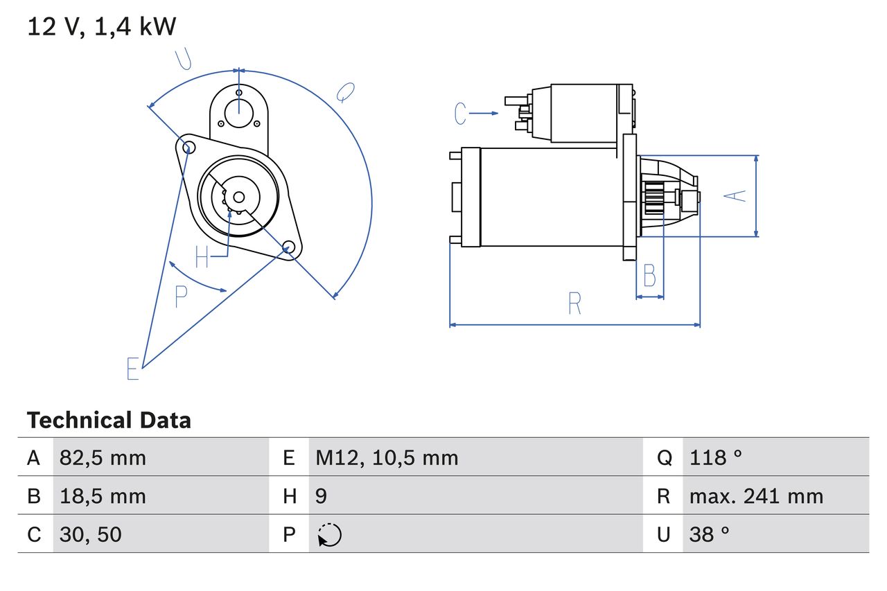 BOSCH 0 986 018 260 Starter