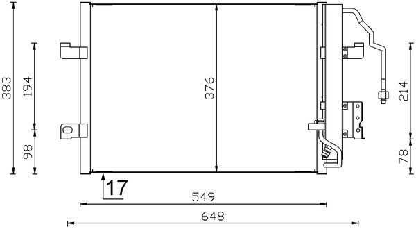 MAHLE AC 348 000S Condenser, air conditioning