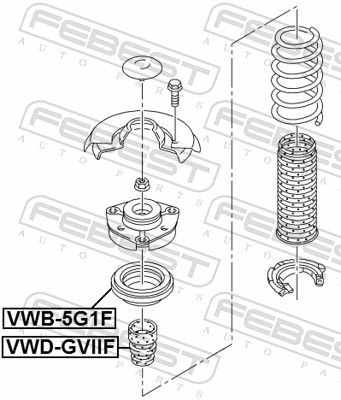 Rolling Bearing, suspension strut support mount-1