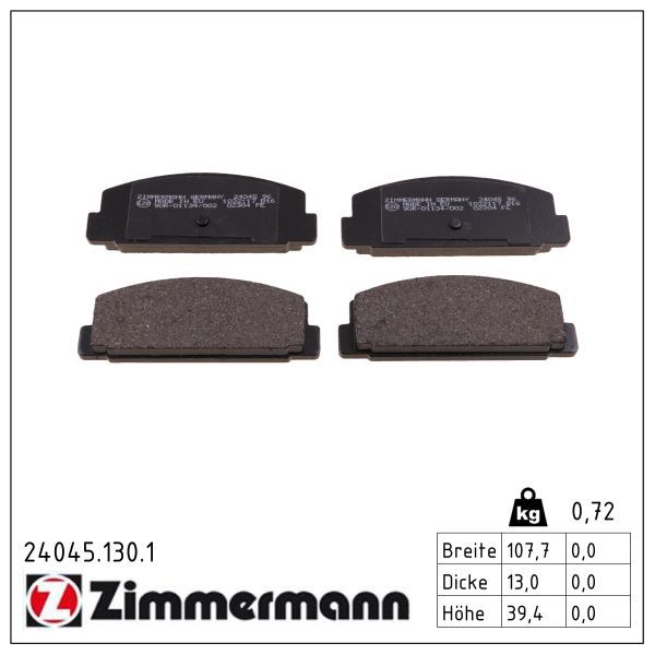 ZIMMERMANN 24045.130.1 Brake pad set, disc brake