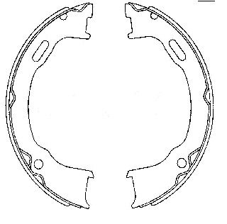 Brake Shoe Set, parking brake-1