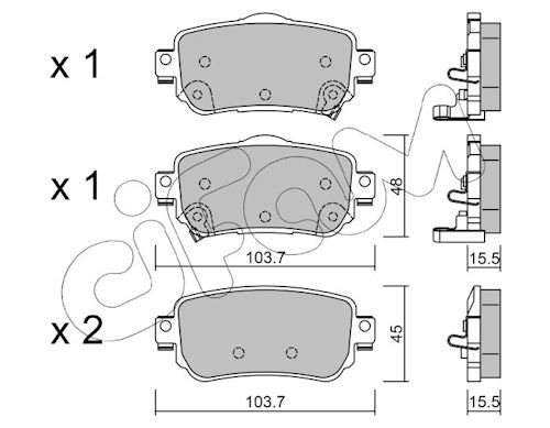CIFAM 822-1011-0 Brake pad set, disc brake