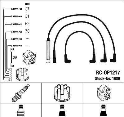 NGK 1689 Ignition cable kit