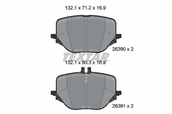 TEXTAR 2639001 Brake pad set, disc brake