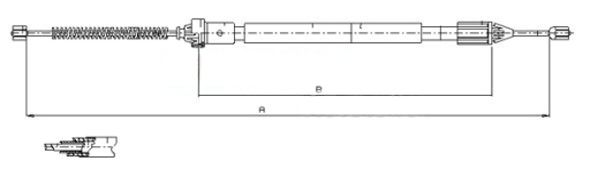 METZGER AUTOTEILE 11.6598 Cable pull, parking brake