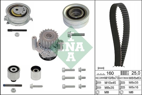 SCHAEFFLER INA 530 0550 32 Vandens siurblio ir paskirstymo diržo komplektas