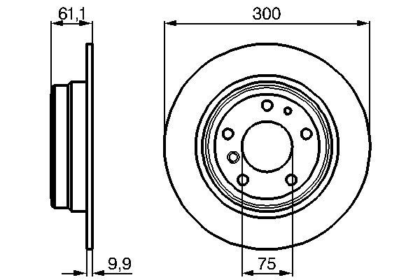 BOSCH 0 986 478 321 Brake disc