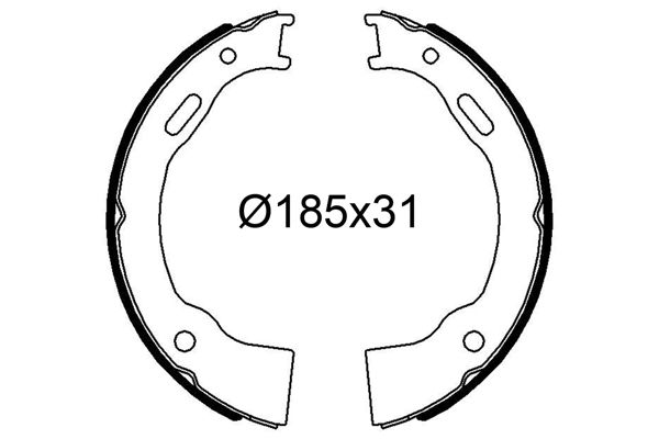 VALEO 564317 Brake shoe set