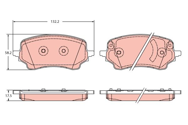 TRW GDB2346 Brake pad set, disc brake