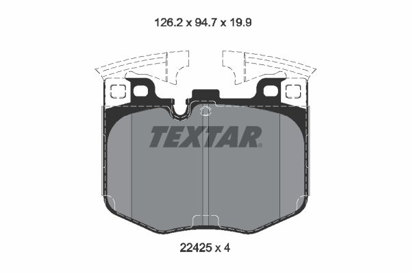 TEXTAR 2242501 Brake pad set, disc brake