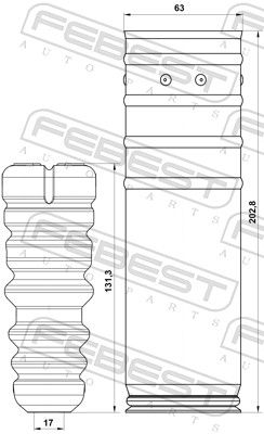 Dust Protection Kit, shock absorber-1