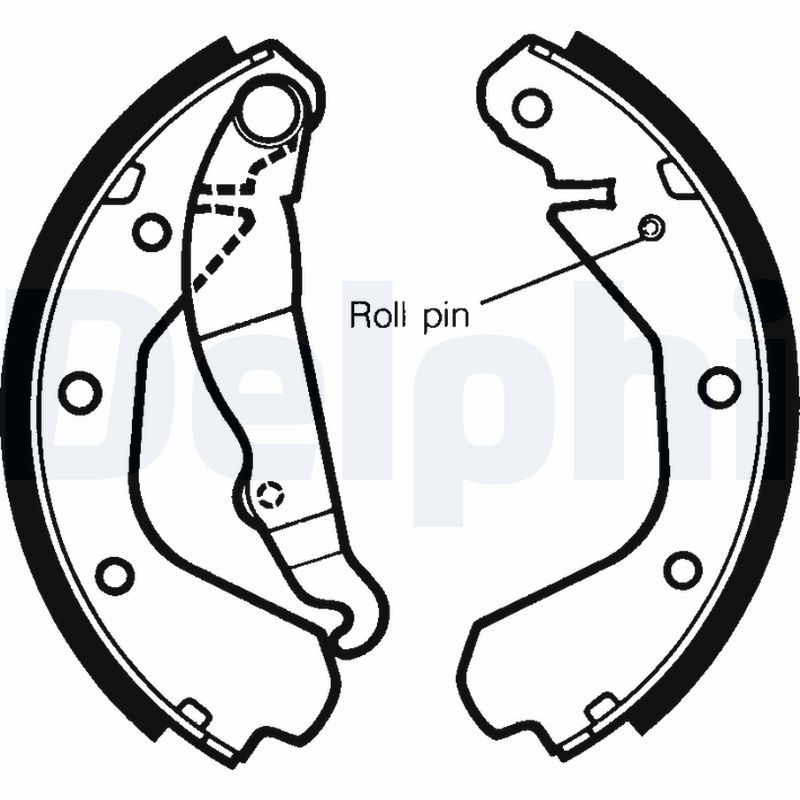 DELPHI LS1292 Brake shoe set