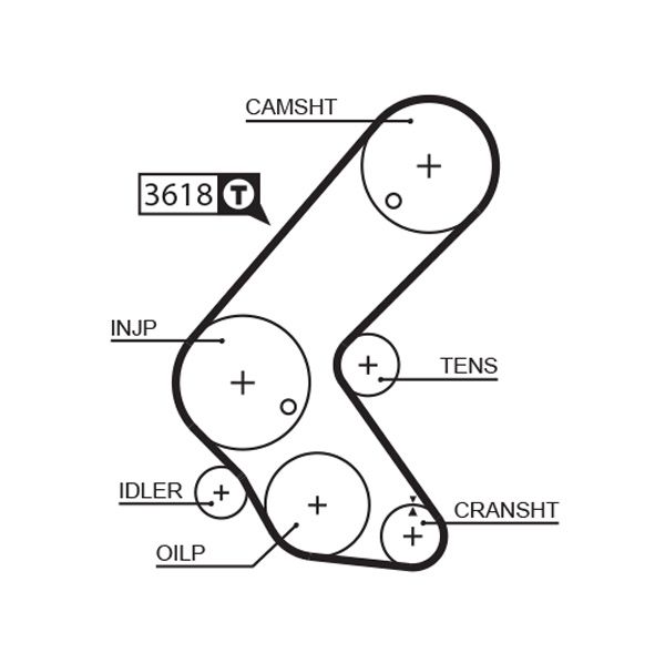 GATES 5563XS Timing belt