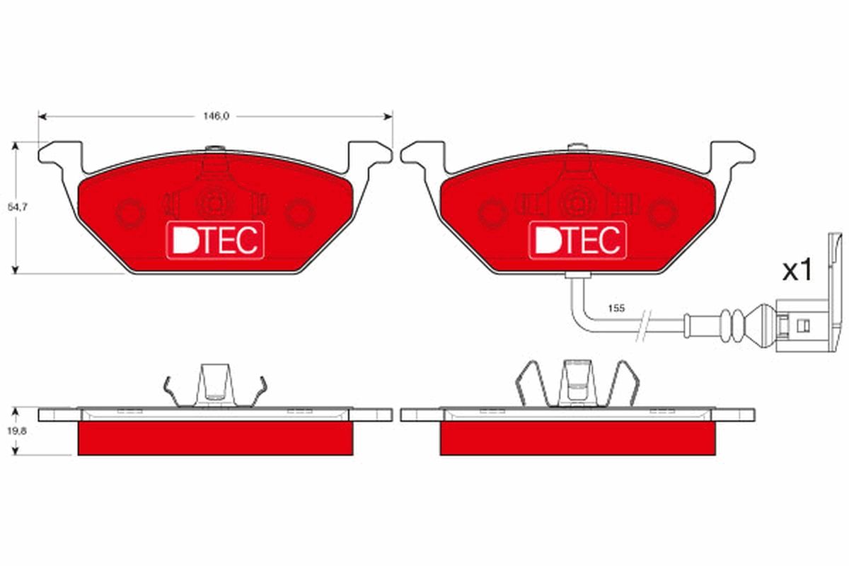 TRW GDB1386DTE Brake pad set, disc brake